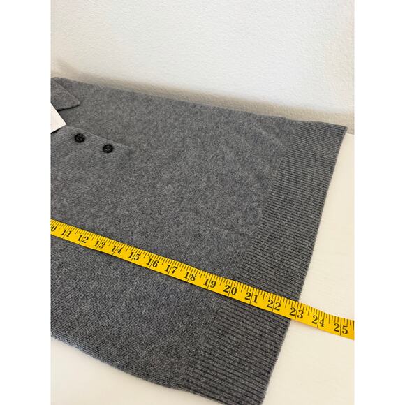 Soldout.NYC The Cashmere Polo Grey Womens Size Medium NWT Collared Sweater - Picture 6 of 8